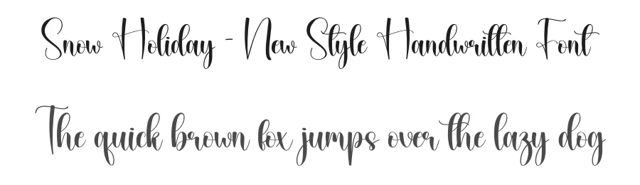 Snow Holiday – New Style Handwritten Font by creativeletter — Script Handwritten Font