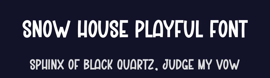 Snow House Playful Font by creativeletter — Display Font — thumbnail 2