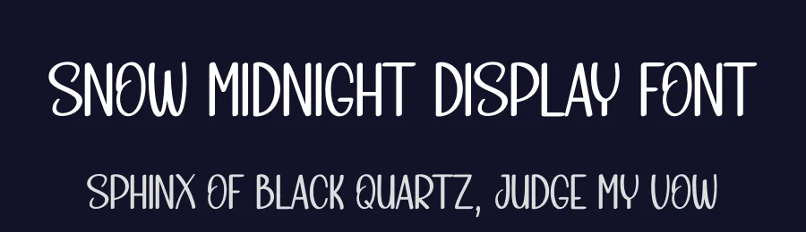Snow Midnight Display Font by andikastudio — Display Font — thumbnail 2