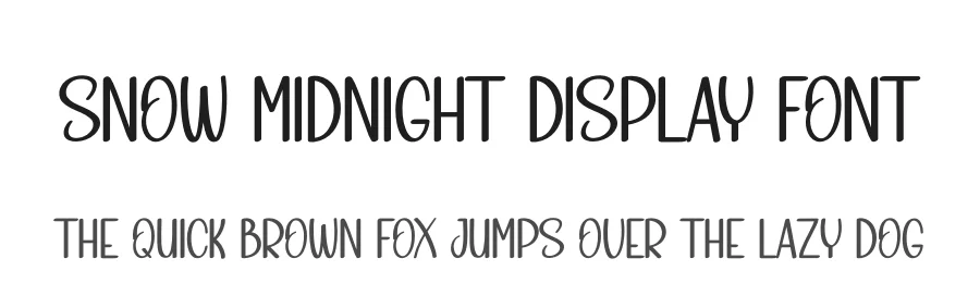 Snow Midnight Display Font by andikastudio — Display Font