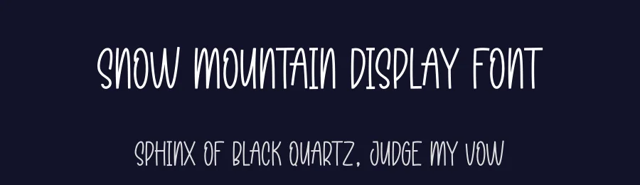 Snow Mountain Display Font by andikastudio — Display Font — thumbnail 2