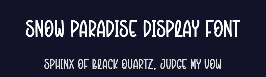 Snow Paradise Display Font by creativeletter — Display Font — thumbnail 2