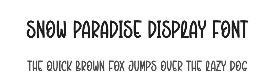 Snow Paradise Display Font by creativeletter — Display Font