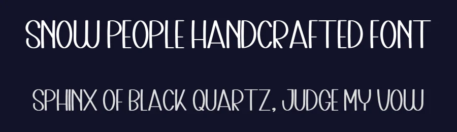 Snow People Handcrafted Font by freshtypeink — Display Font — thumbnail 2