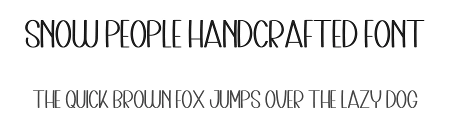 Snow People Handcrafted Font by freshtypeink — Display Font
