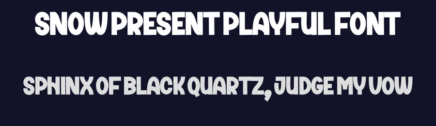 Snow Present Playful Font by creativeletter — Display Font — thumbnail 2