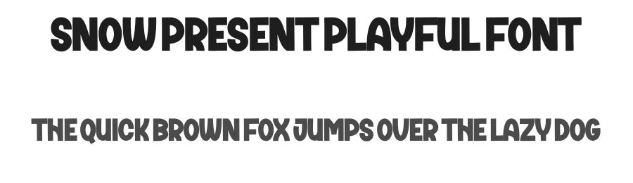 Snow Present Playful Font by creativeletter — Display Font