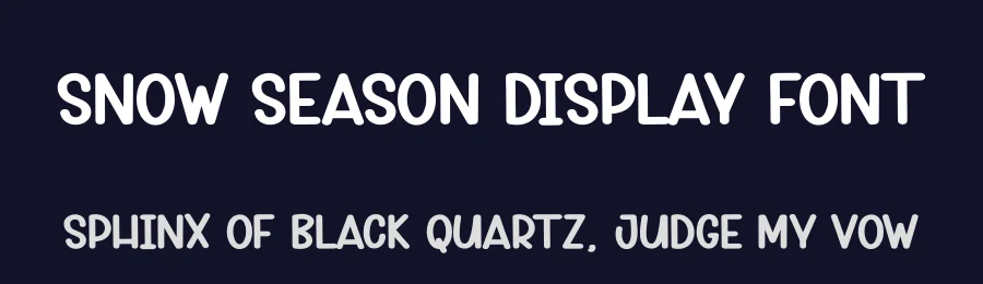 Snow Season Display Font by andikastudio — Display Font — thumbnail 2