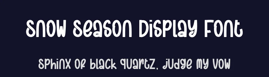 Snow Season Display Font by andikastudio — Display Font — thumbnail 2