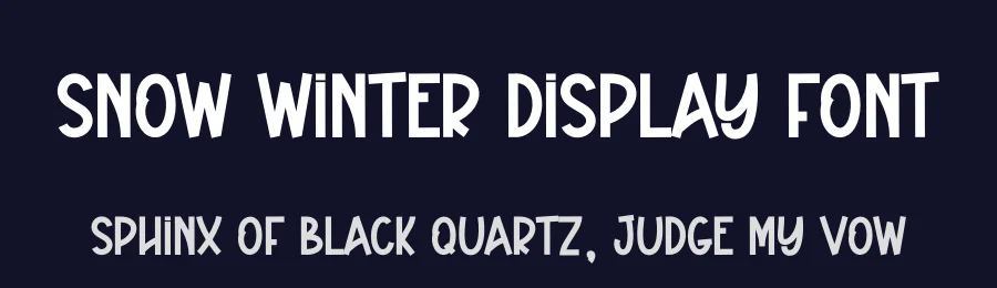 Snow Winter Display Font by andikastudio — Display Font — thumbnail 2