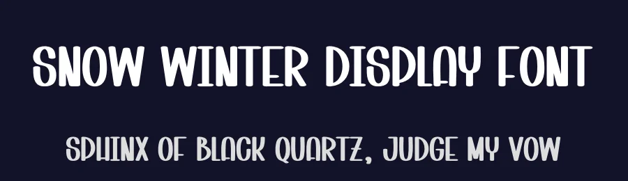 Snow Winter Display Font by creativeletter — Display Font — thumbnail 2