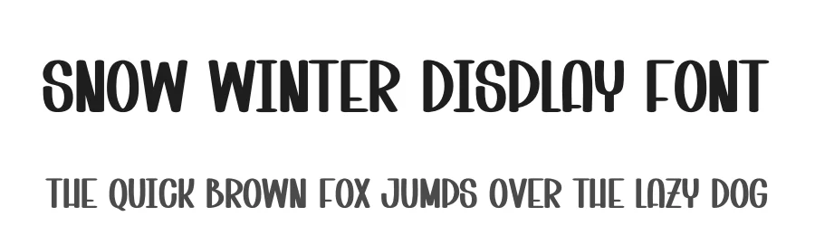 Snow Winter Display Font by creativeletter — Display Font