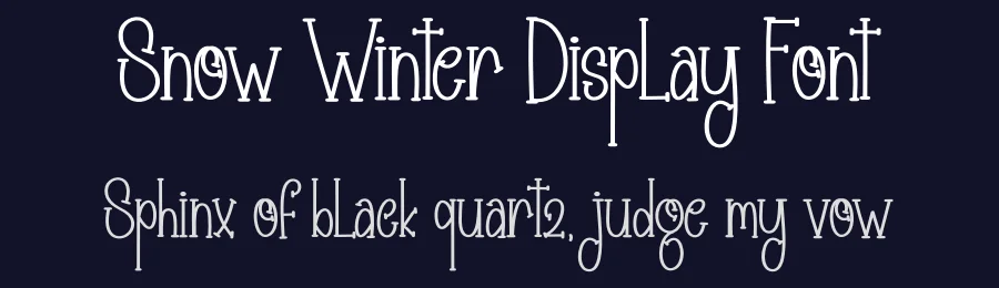 Snow Winter Display Font by andikastudio — Display Font — thumbnail 2