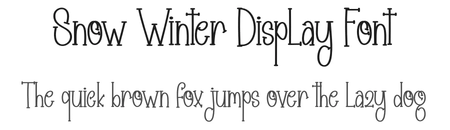 Snow Winter Display Font by andikastudio — Display Font