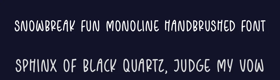 SNOWBREAK Fun Monoline Handbrushed Font by balpirick — Script Handwritten Font — thumbnail 2