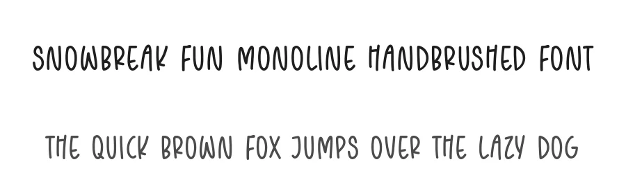 SNOWBREAK Fun Monoline Handbrushed Font by balpirick — Script Handwritten Font