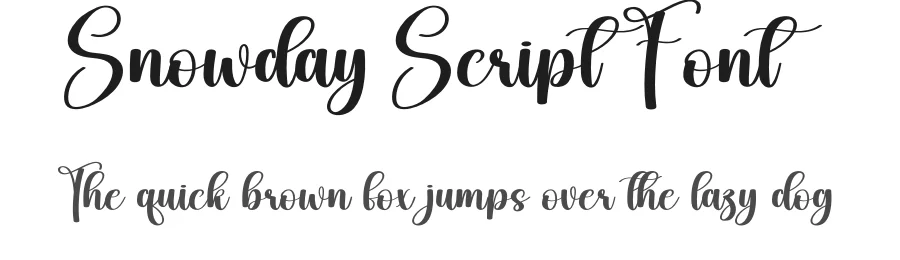 Snowday Script Font by andikastudio — Script Handwritten Font