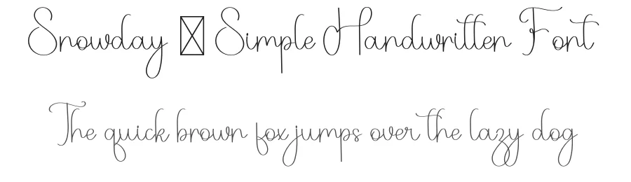 Snowday – Simple Handwritten Font by freshtypeink — Script Handwritten Font