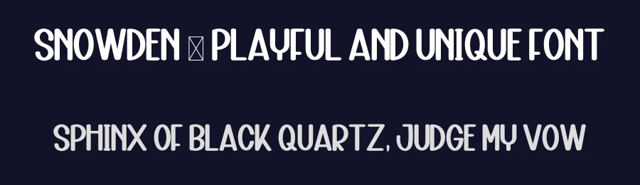 Snowden – Playful And Unique Font by freshtypeink — Display Font — thumbnail 2