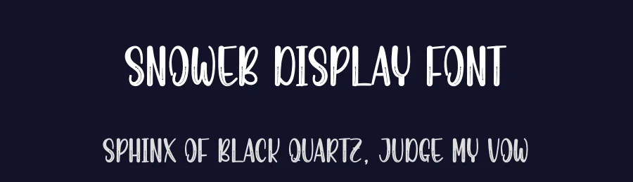 Snoweb Display Font by creativeletter — Display Font — thumbnail 2