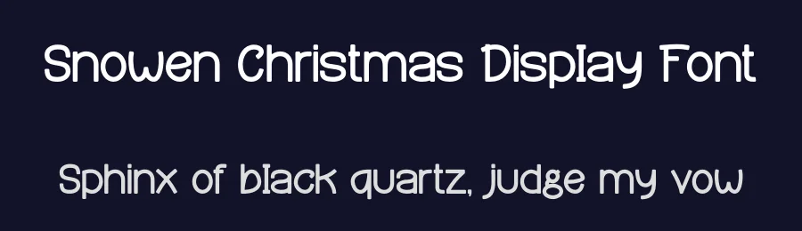 Snowen Christmas Display Font by Maiko Hatta — Decorative Font — thumbnail 2