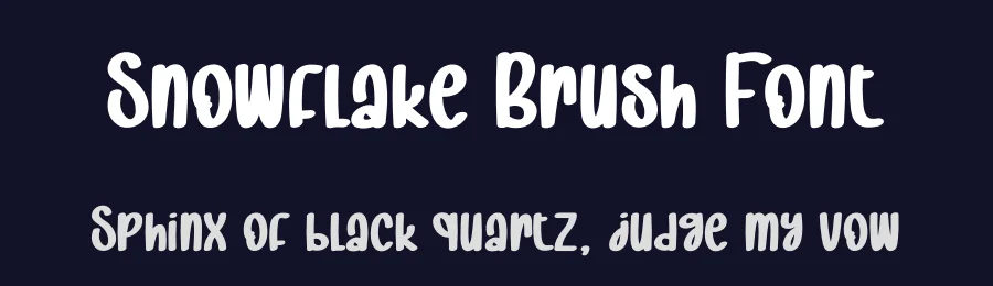 Snowflake Brush Font by creativeletter — Display Font — thumbnail 2