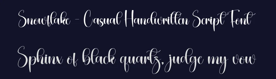 Snowflake – Casual Handwritten Script Font by creativeletter — Script Handwritten Font — thumbnail 2
