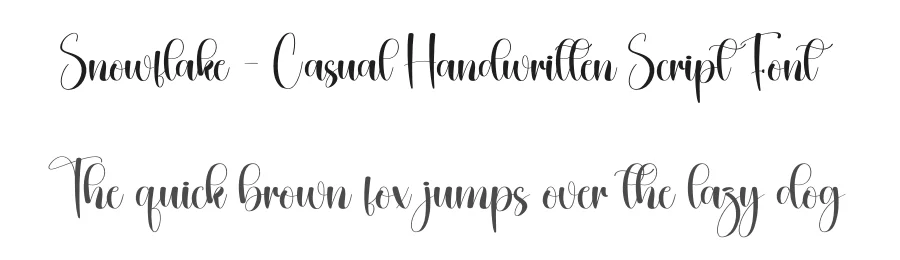 Snowflake – Casual Handwritten Script Font by creativeletter — Script Handwritten Font