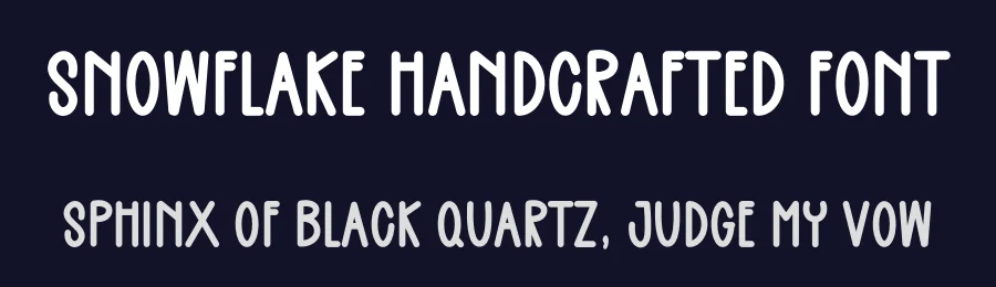 Snowflake Handcrafted Font by freshtypeink — Display Font — thumbnail 2