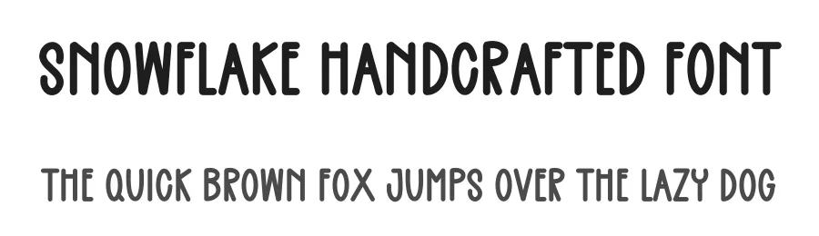 Snowflake Handcrafted Font by freshtypeink — Display Font