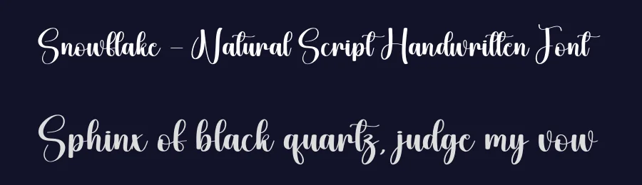 Snowflake – Natural Script Handwritten Font by creativeletter — Script Handwritten Font — thumbnail 2