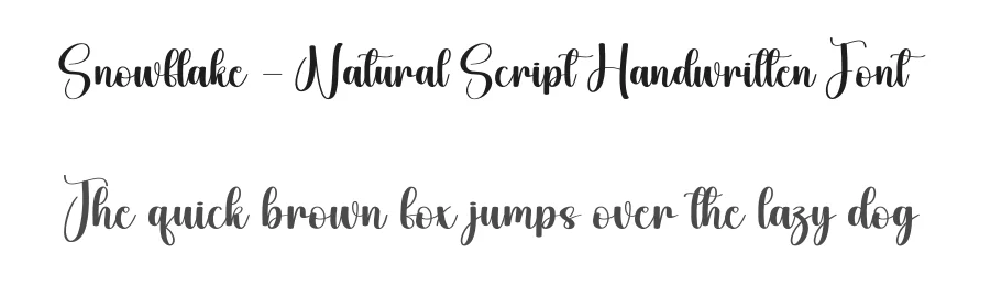 Snowflake – Natural Script Handwritten Font by creativeletter — Script Handwritten Font