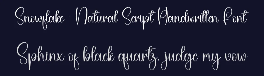 Snowflake – Natural Script Handwritten Font by creativeletter — Script Handwritten Font — thumbnail 2