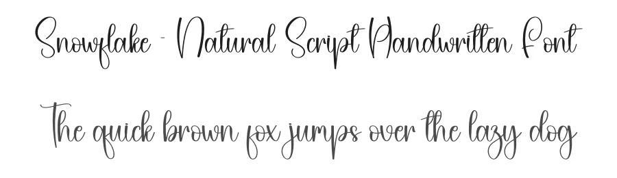 Snowflake – Natural Script Handwritten Font by creativeletter — Script Handwritten Font