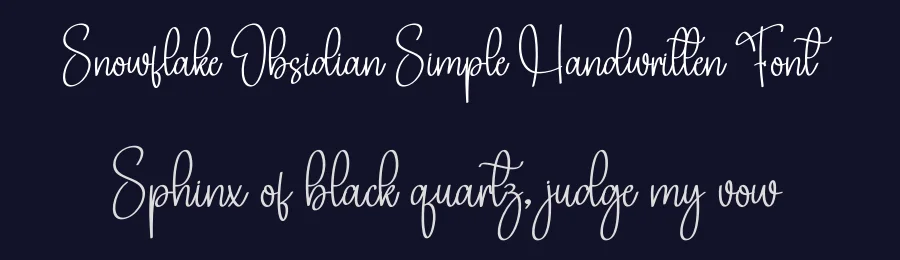Snowflake Obsidian Simple Handwritten Font by creativeletter — Script Handwritten Font — thumbnail 2