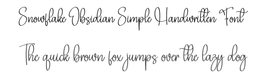 Snowflake Obsidian Simple Handwritten Font by creativeletter — Script Handwritten Font