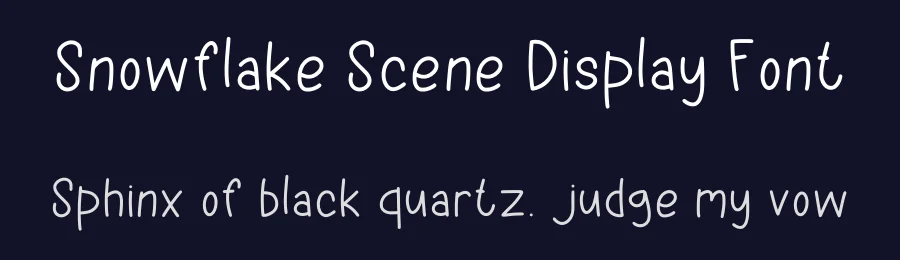 Snowflake Scene Display Font by Craftedtype — Decorative Font — thumbnail 2