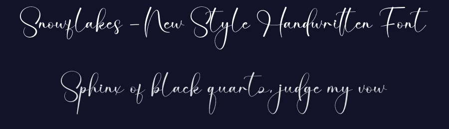 Snowflakes – New Style Handwritten Font by creativeletter — Script Handwritten Font — thumbnail 2
