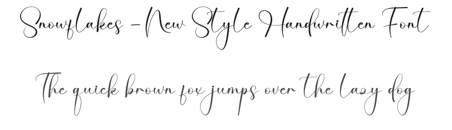 Snowflakes – New Style Handwritten Font by creativeletter — Script Handwritten Font
