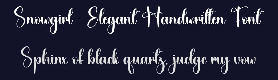 Snowgirl – Elegant Handwritten Font by creativeletter — Script Handwritten Font — thumbnail 2