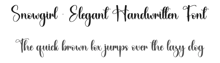 Snowgirl – Elegant Handwritten Font by creativeletter — Script Handwritten Font