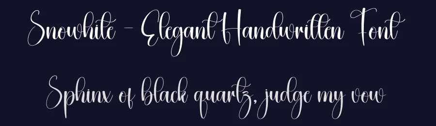 Snowhite – Elegant Handwritten Font by creativeletter — Script Handwritten Font — thumbnail 2