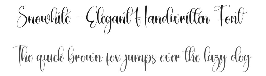 Snowhite – Elegant Handwritten Font by creativeletter — Script Handwritten Font
