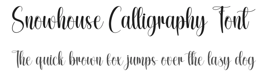 Snowhouse Calligraphy Font by creativeletter — Script Handwritten Font