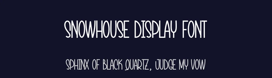 Snowhouse Display Font by creativeletter — Display Font — thumbnail 2