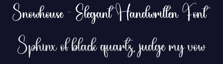 Snowhouse – Elegant Handwritten Font by creativeletter — Script Handwritten Font — thumbnail 2