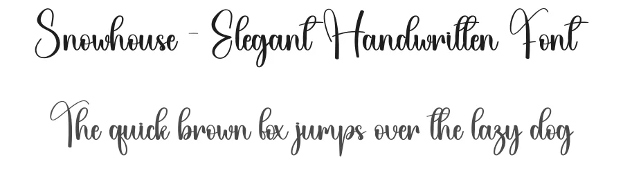 Snowhouse – Elegant Handwritten Font by creativeletter — Script Handwritten Font