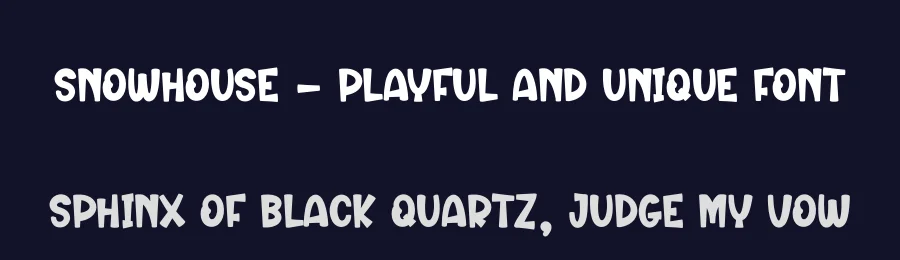 Snowhouse – Playful And Unique Font by creativeletter — Display Font — thumbnail 2