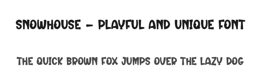 Snowhouse – Playful And Unique Font by creativeletter — Display Font