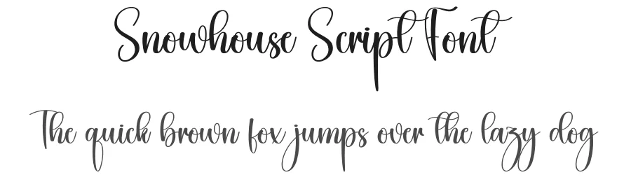 Snowhouse Script Font by creativeletter — Script Handwritten Font